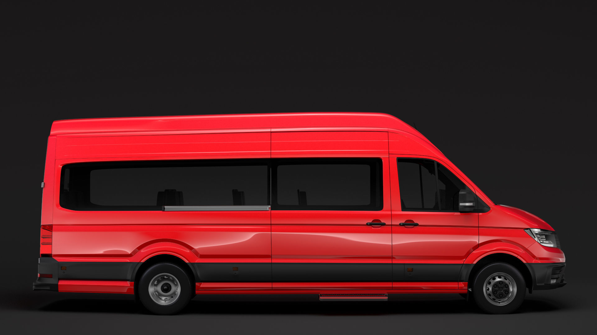 VW Crafter L4H3 Window Van 2018 3D model_8