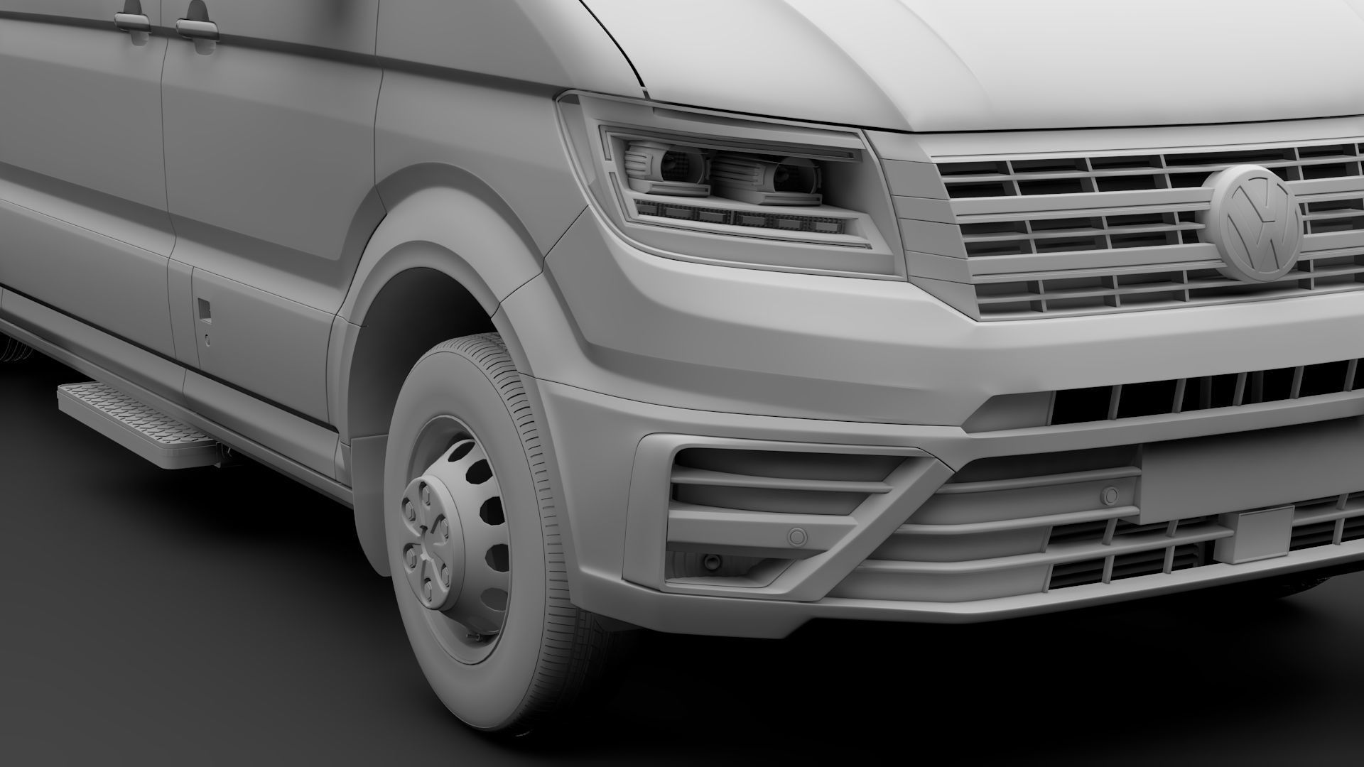 VW Crafter L4H3 Window Van 2018 3D model_14