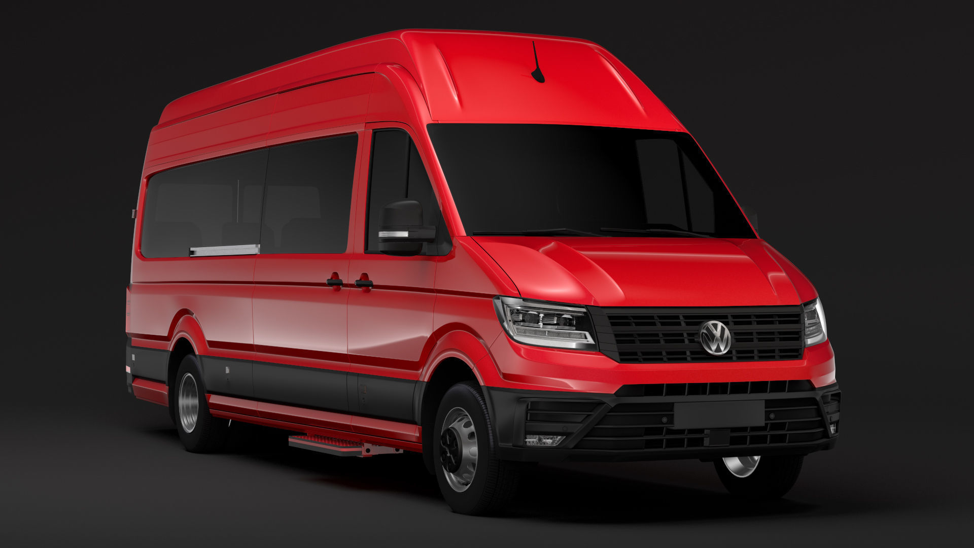 VW Crafter L4H3 Window Van 2018 3D model_2