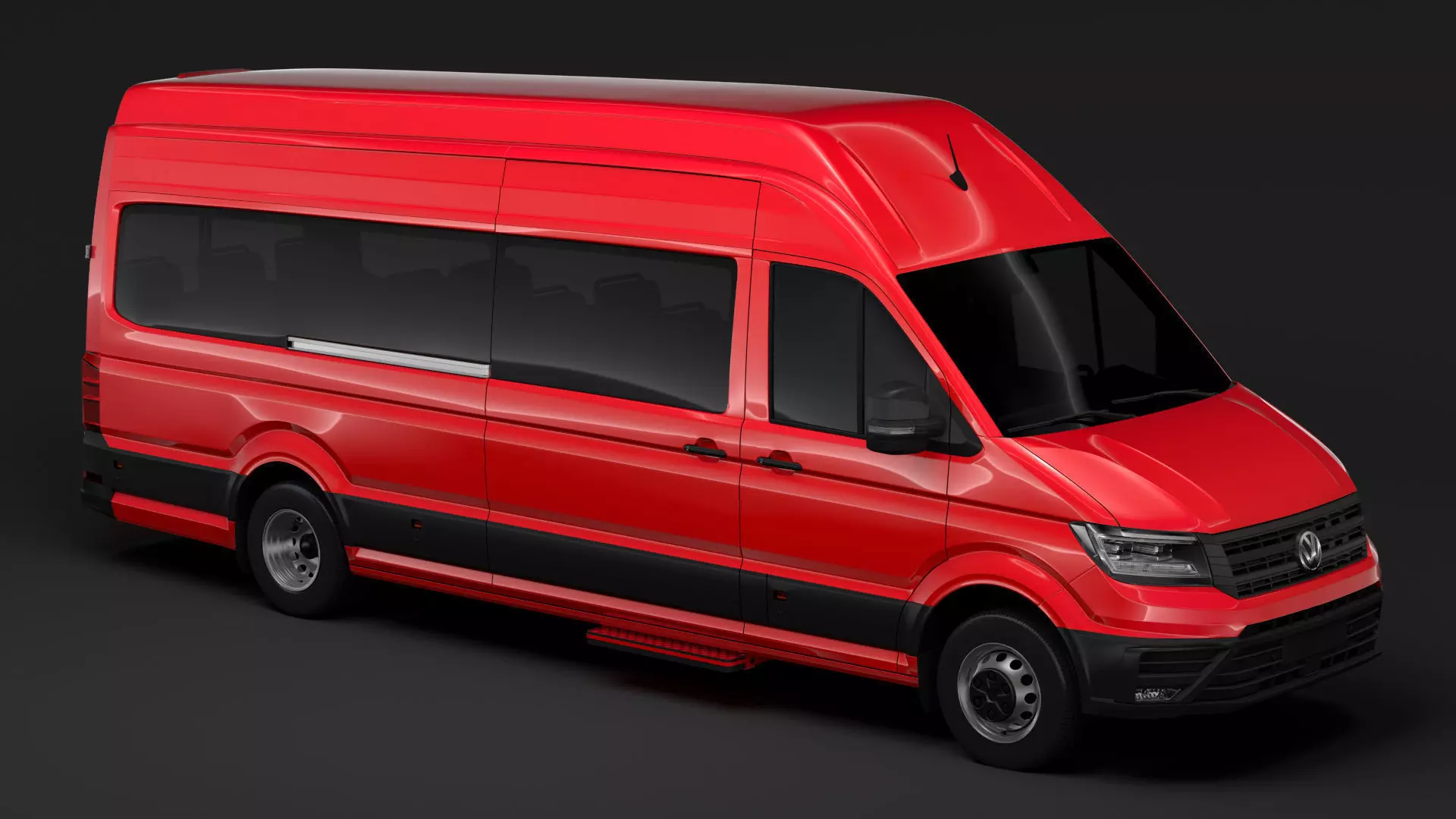 VW Crafter L4H3 Window Van 2018 3D model_0