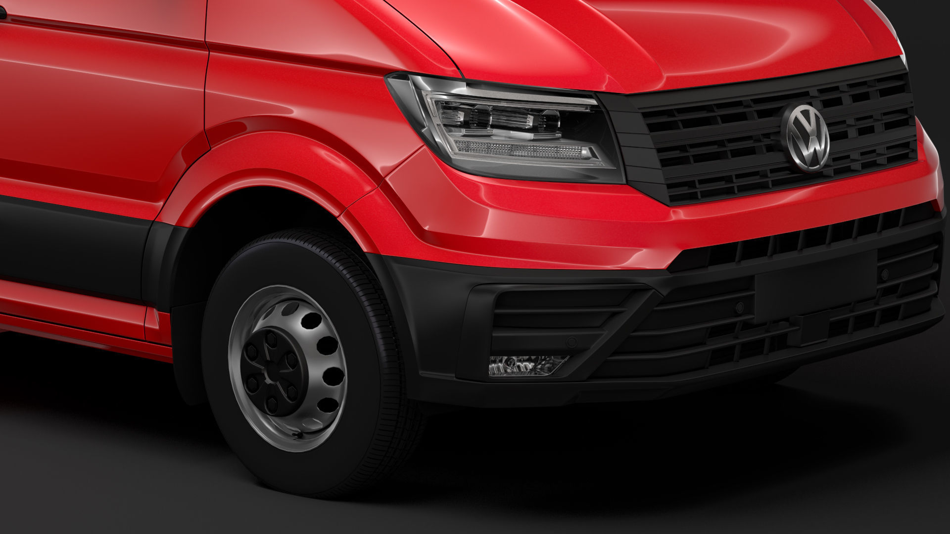 VW Crafter L4H3 Window Van 2018 3D model_4