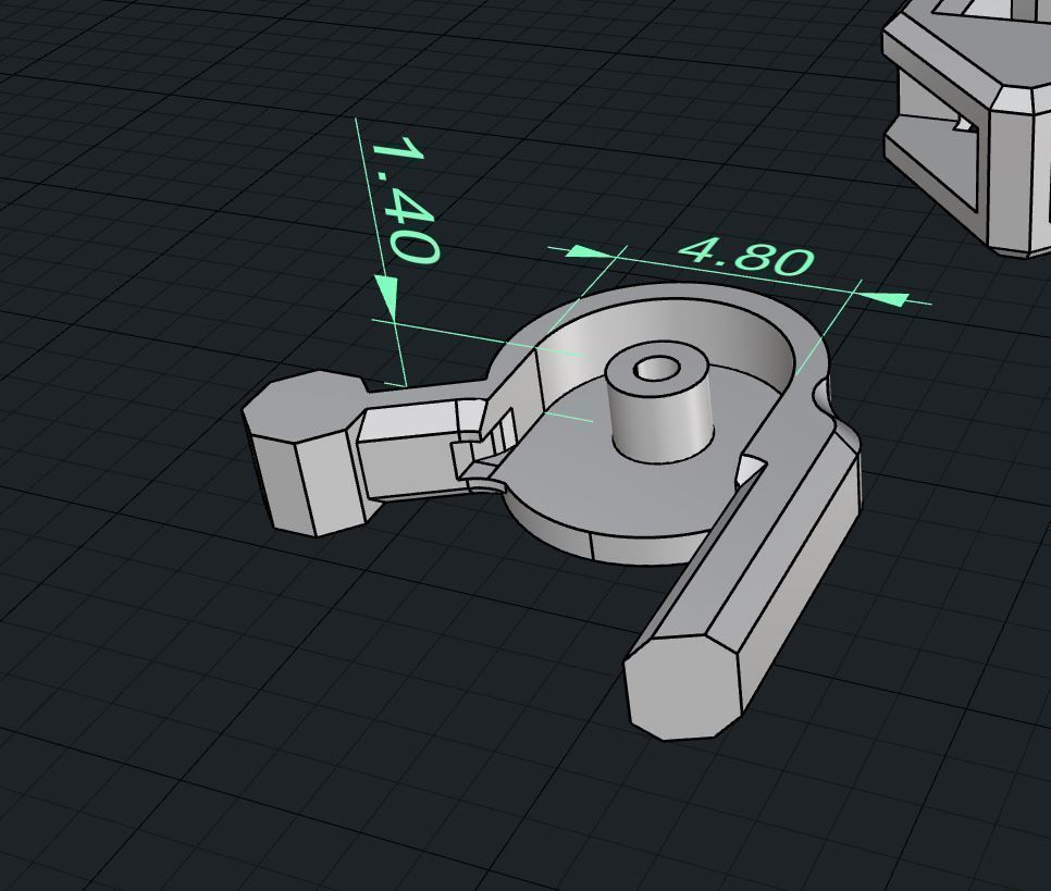 Lock octahedron carabin 3D print model_7