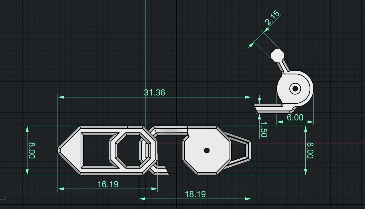 Lock octahedron carabin 3D print model_6