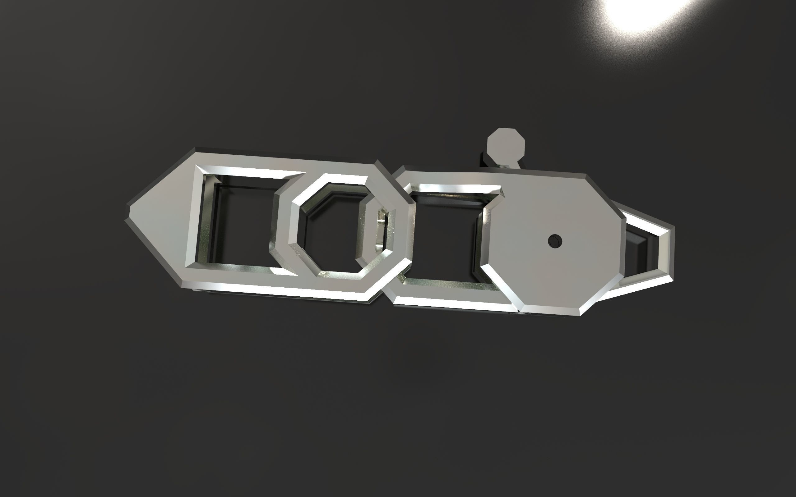 Lock octahedron carabin 3D print model_3