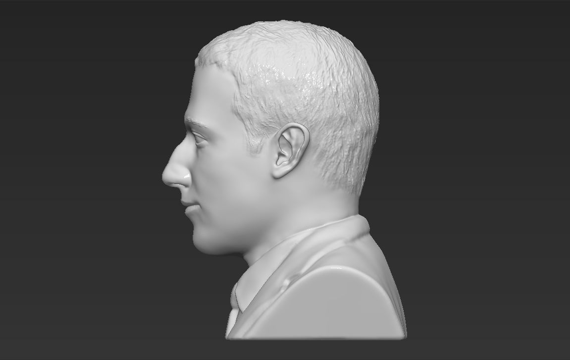 Mark Zuckerberg bust ready for full color 3D printing 3D print model_27