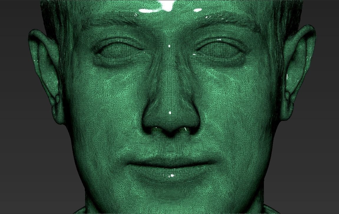 Mark Zuckerberg bust ready for full color 3D printing 3D print model_46