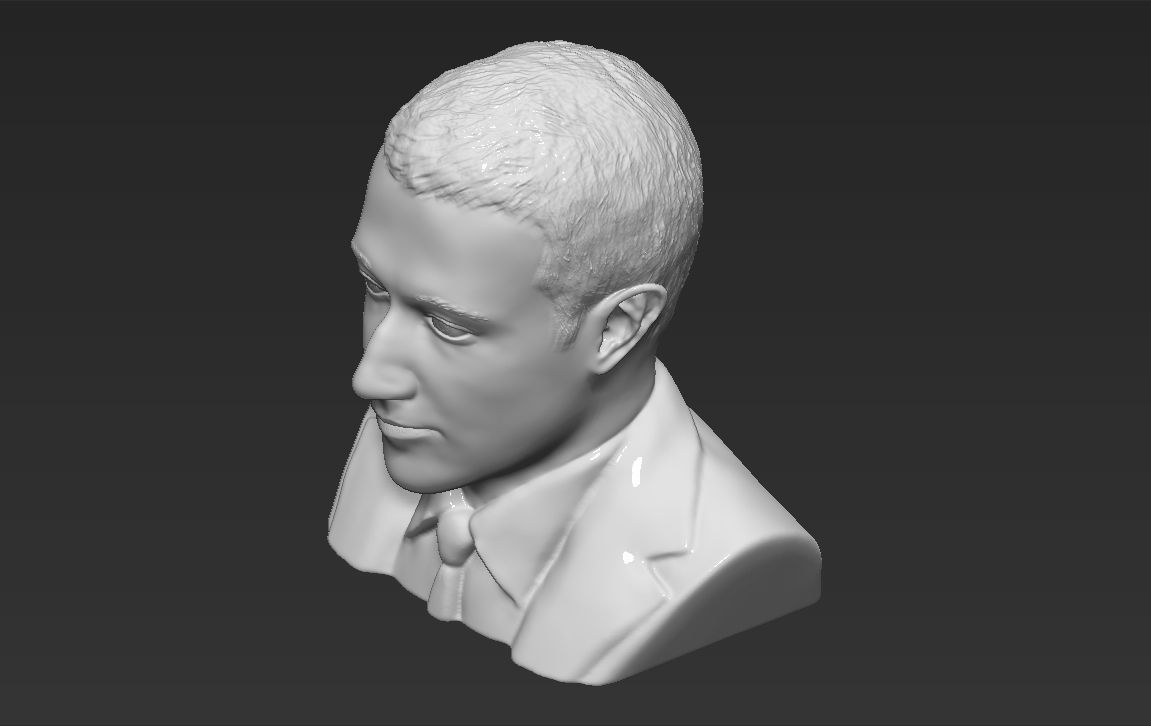 Mark Zuckerberg bust ready for full color 3D printing 3D print model_31