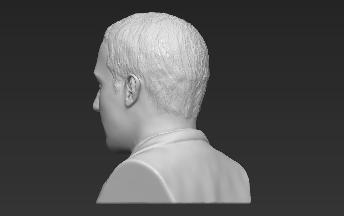 Mark Zuckerberg bust ready for full color 3D printing 3D print model_36