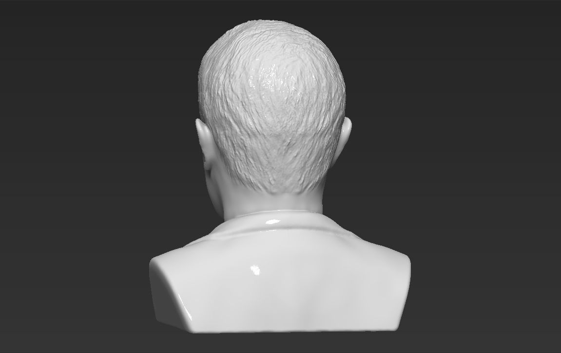 Mark Zuckerberg bust ready for full color 3D printing 3D print model_28