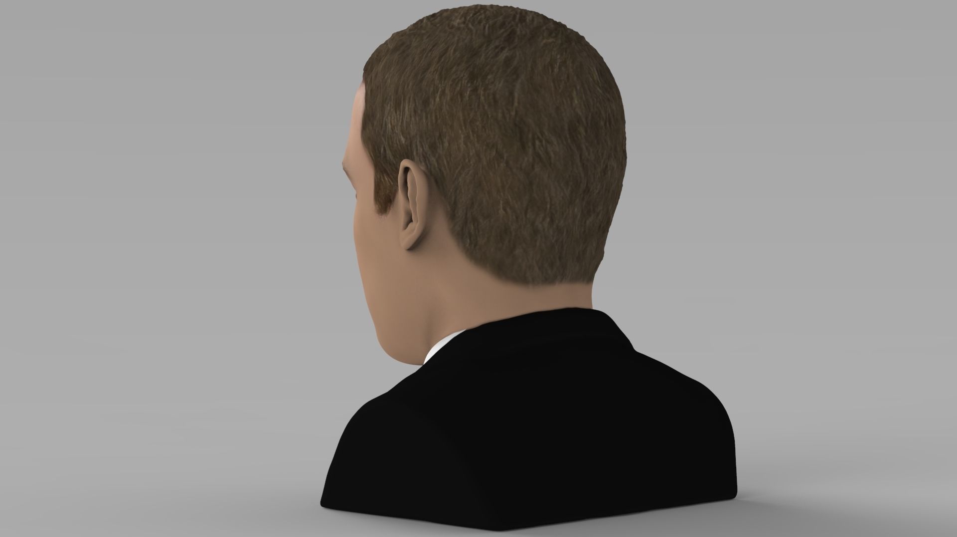 Mark Zuckerberg bust ready for full color 3D printing 3D print model_4