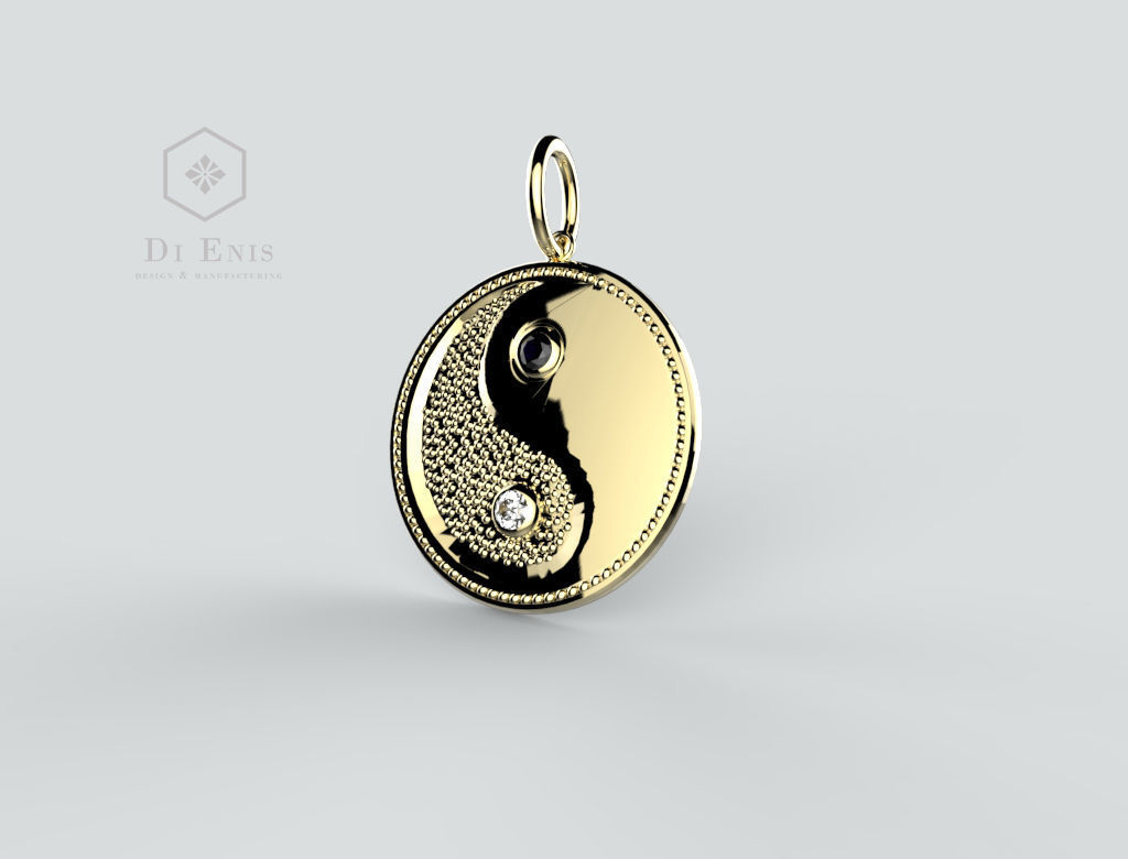 yin yang 3D print model_3