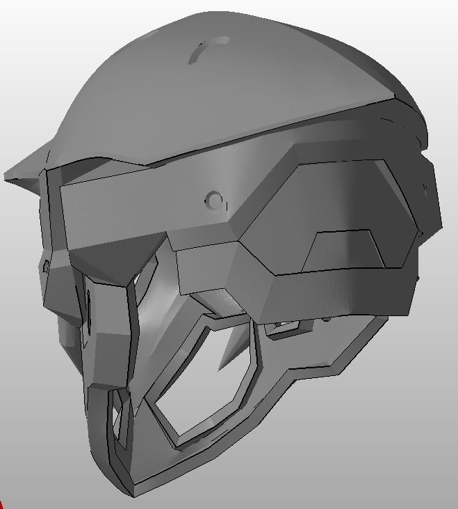 Overwatch Reaper Dracula Cosplay Mask 3D print model_4