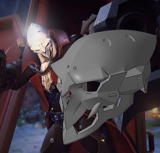 Overwatch Reaper Dracula Cosplay Mask 3D print model
