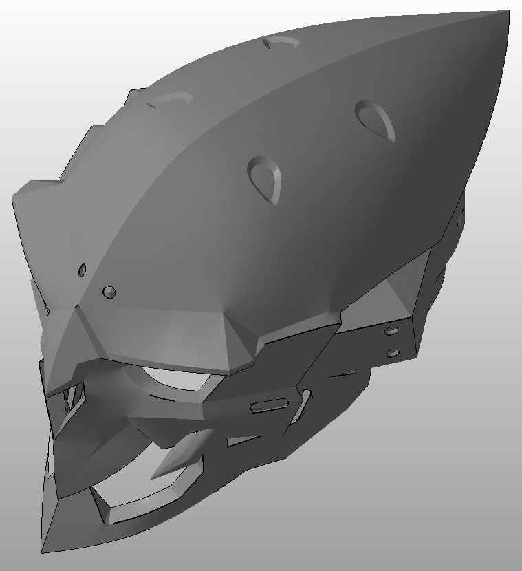 Overwatch Reaper Dracula Cosplay Mask 3D print model_5