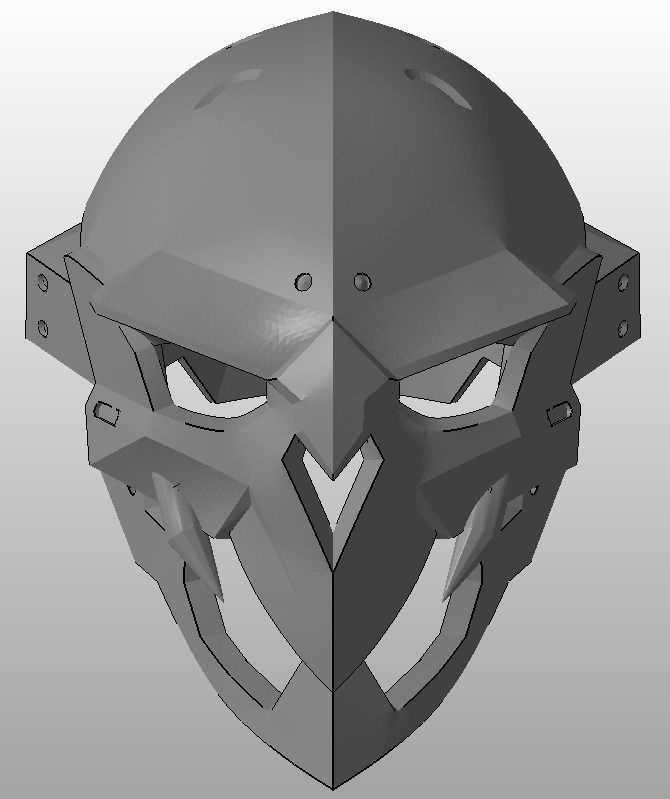 Overwatch Reaper Dracula Cosplay Mask 3D print model_3