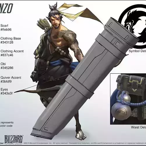 Overwatch Hanzo Cosplay - Quiver 3D print model