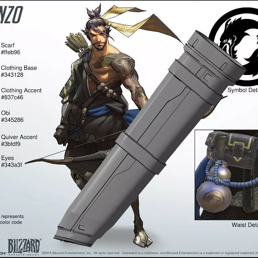 Overwatch Hanzo Cosplay - Quiver 3D print model_0