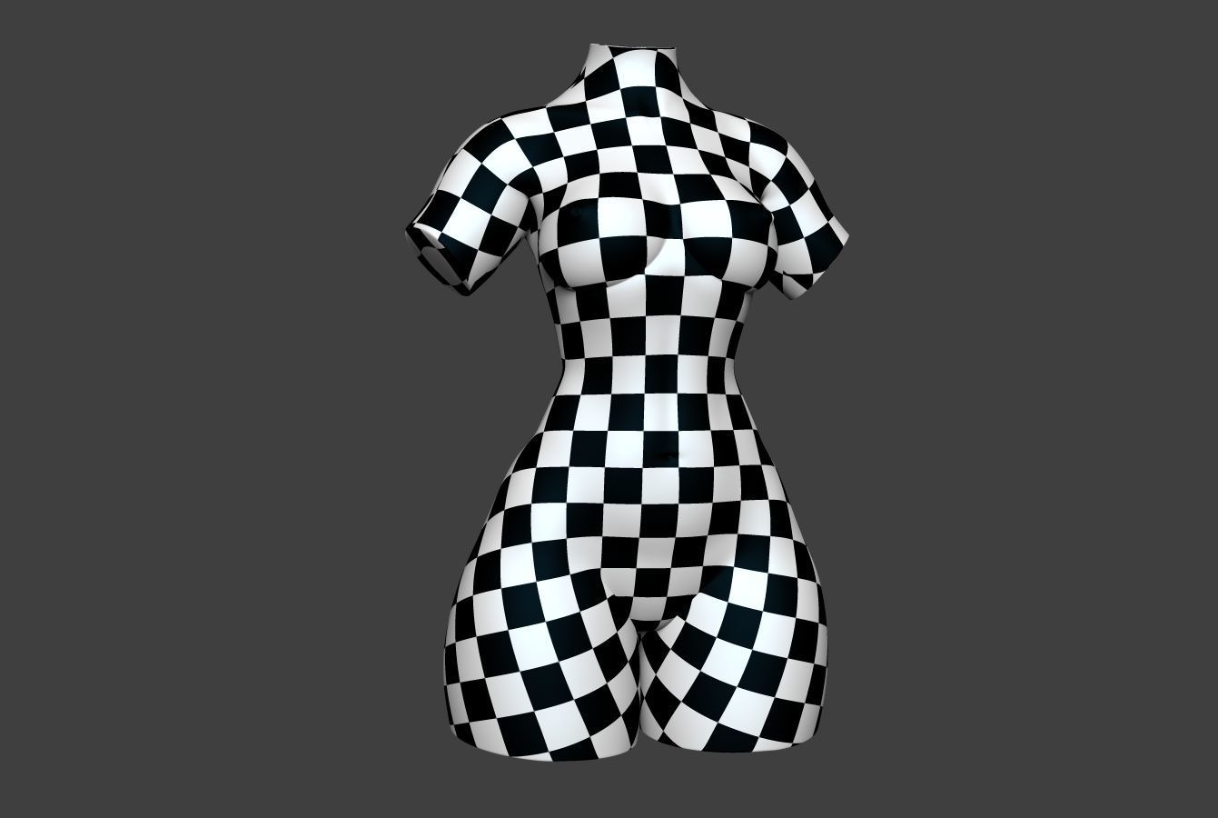 Female Torso 14 Low-poly 3D model_16
