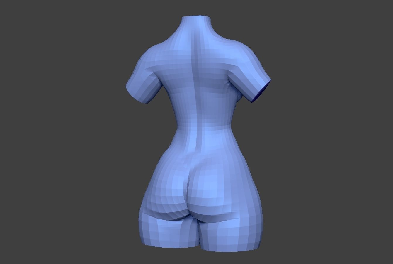 Female Torso 14 Low-poly 3D model_14