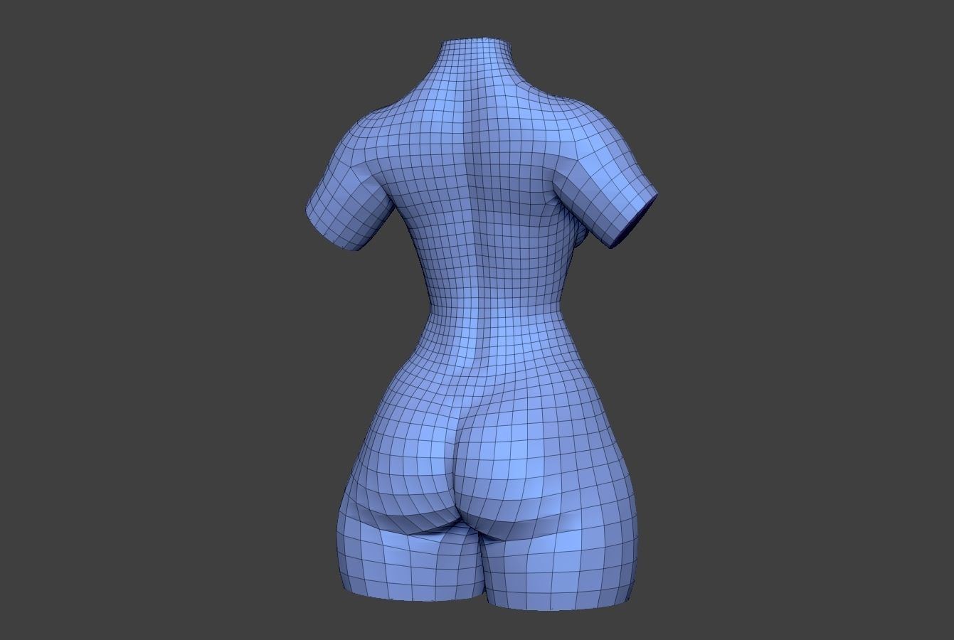 Female Torso 14 Low-poly 3D model_15
