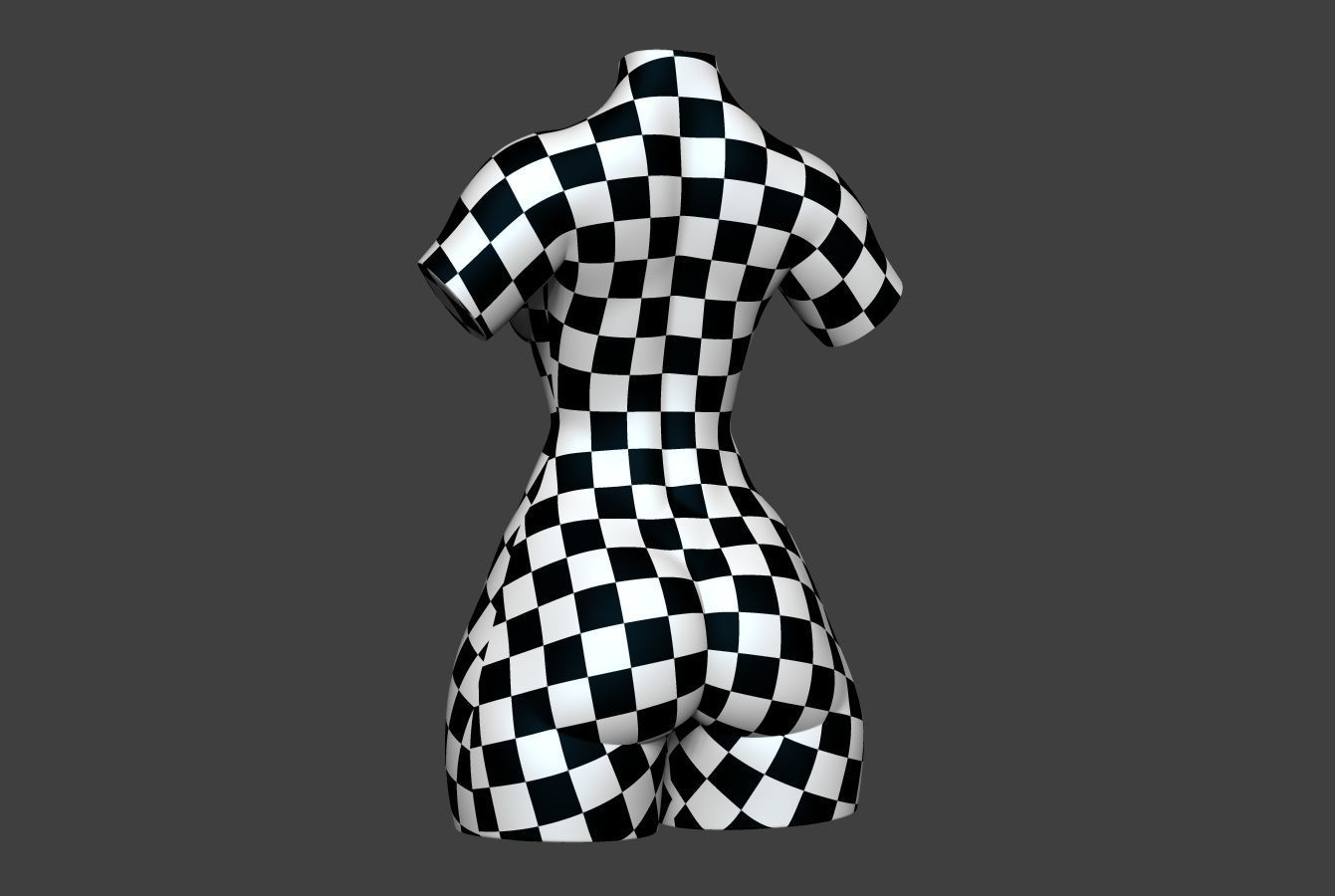 Female Torso 14 Low-poly 3D model_17