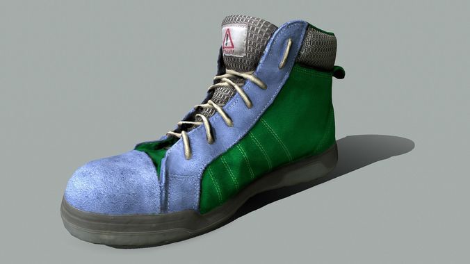 Boot 3D model low poly Low-poly 3D model