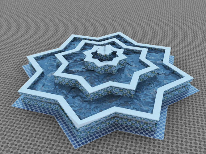 Traditional Moroccan Fountain  3D model