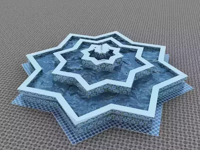 Traditional Moroccan Fountain  3D model