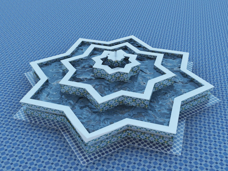 Traditional Moroccan Fountain  3D model_1