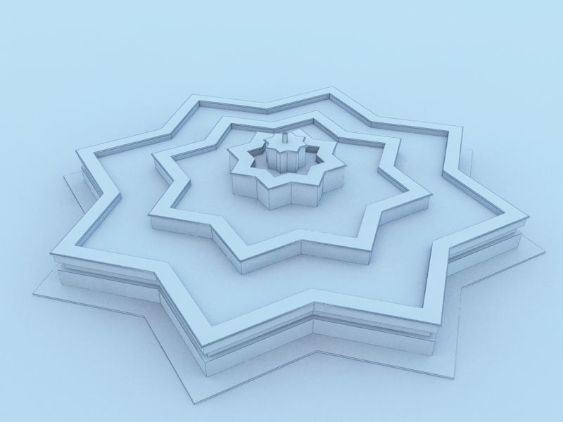 Traditional Moroccan Fountain  3D model_5