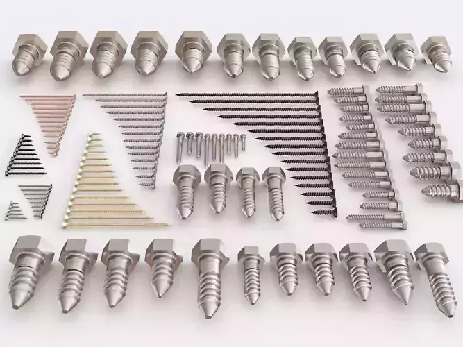 Nuts Blots and Screws vol 01 3D model