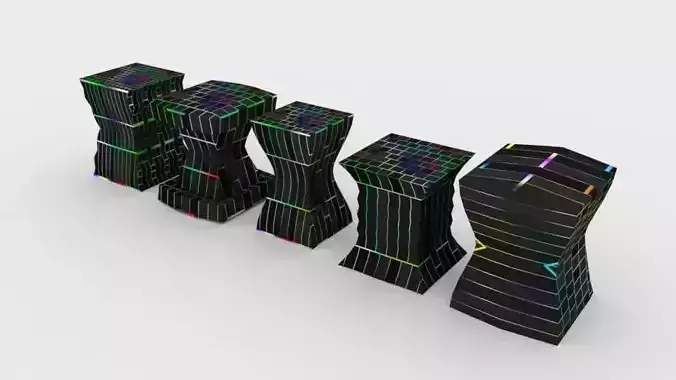 Lowpoly Digital Tower - Set 1