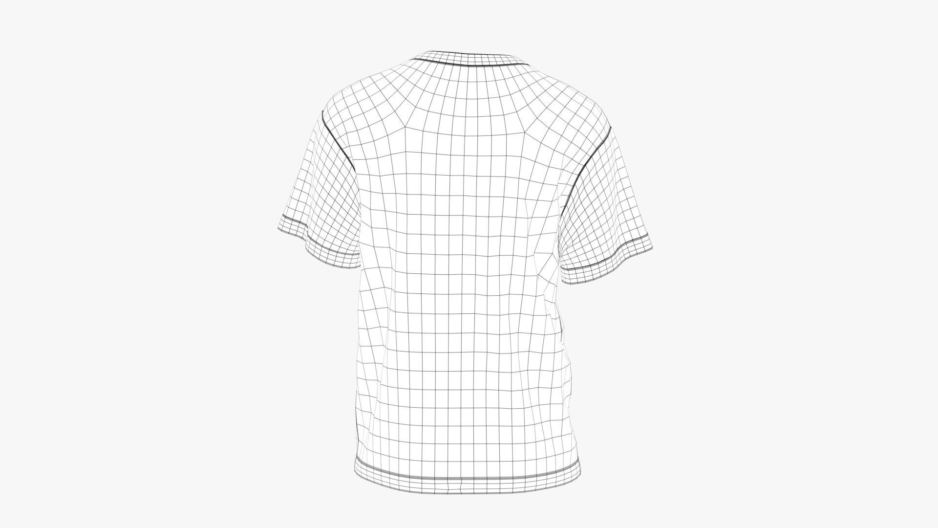 T-Shirt Black 3D model_14