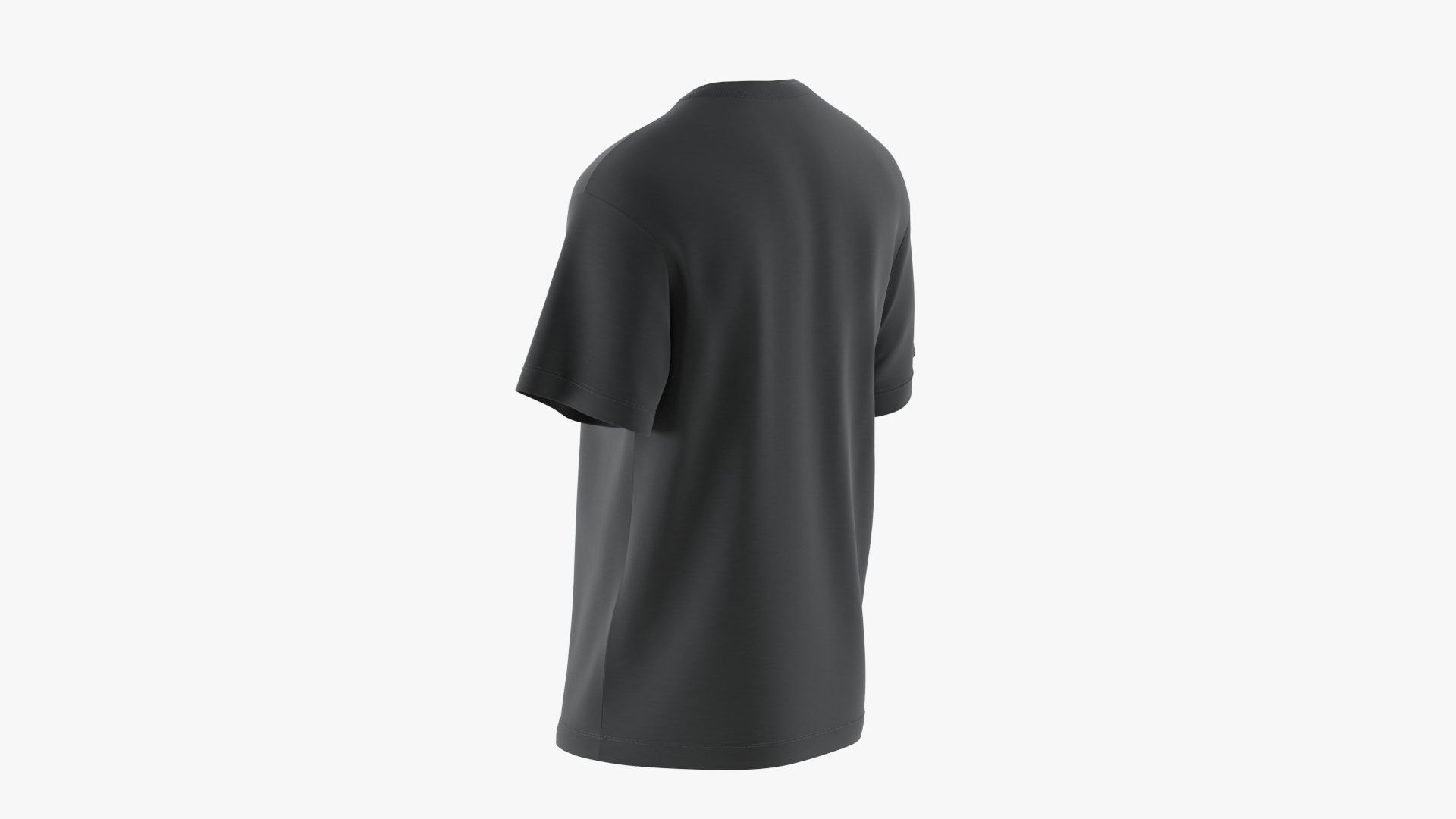 T-Shirt Black 3D model_3