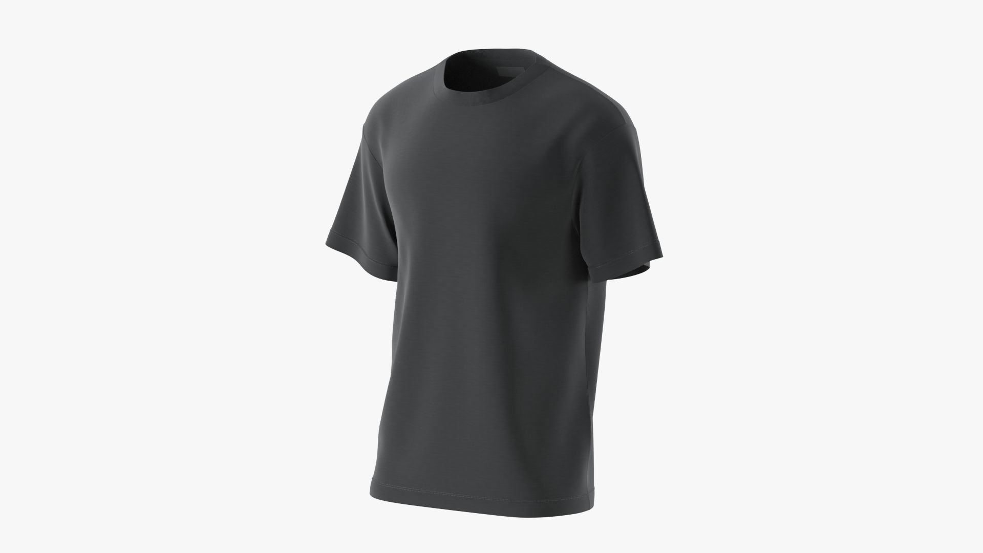 T-Shirt Black 3D model_1