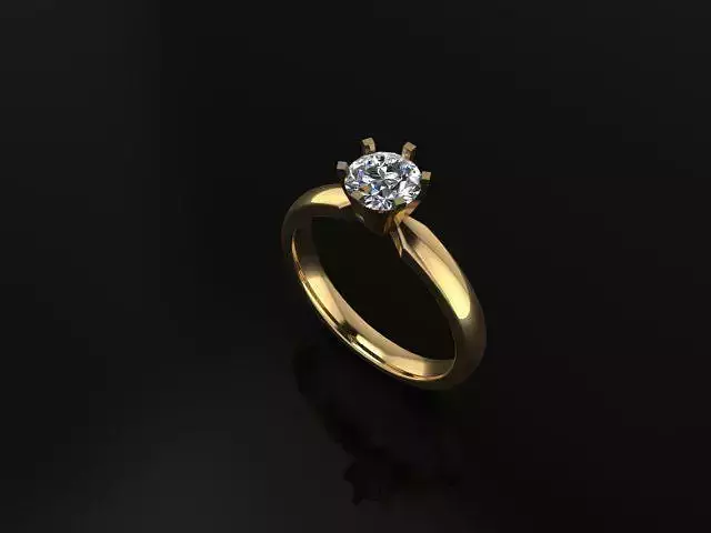 solitaire round engagement ring