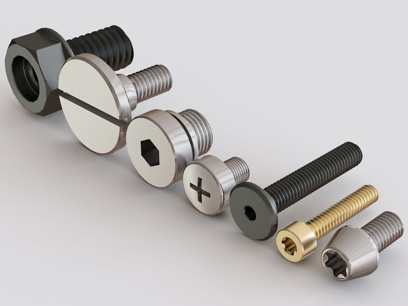 Nuts Bolts and Screws vol 03 3D model_4