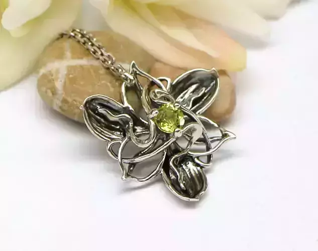 Flower pendant necklace printable jewelry model