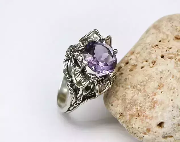 Ring with a round stone for a special occasion
