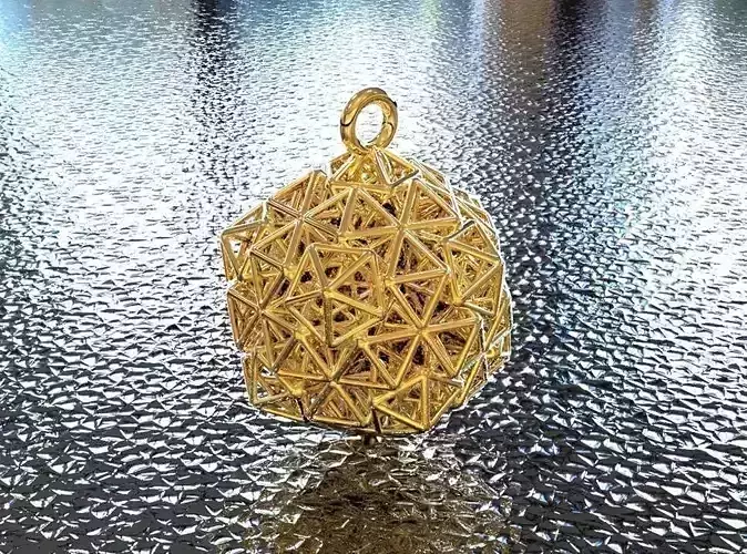 BRO WOVEN ICOSAHEDRON PENDANT 3D print model
