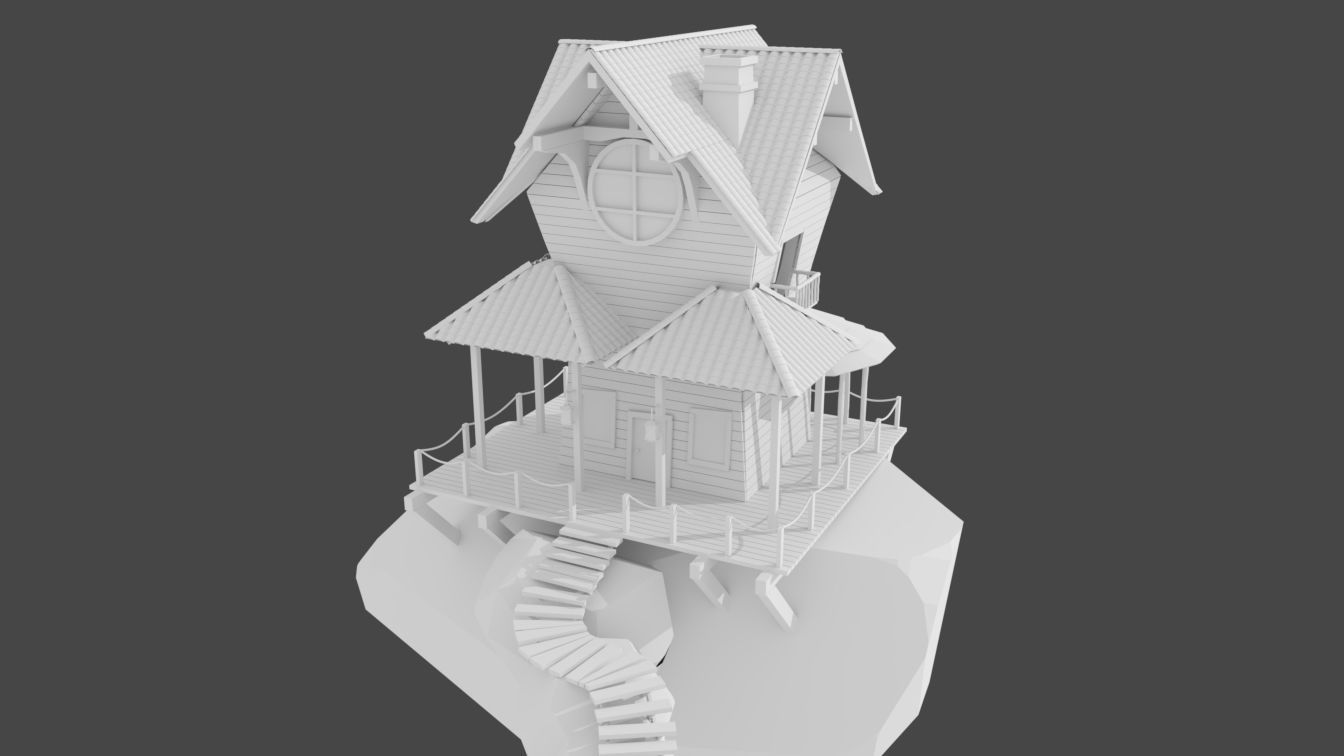 Cloud House 3D model_6