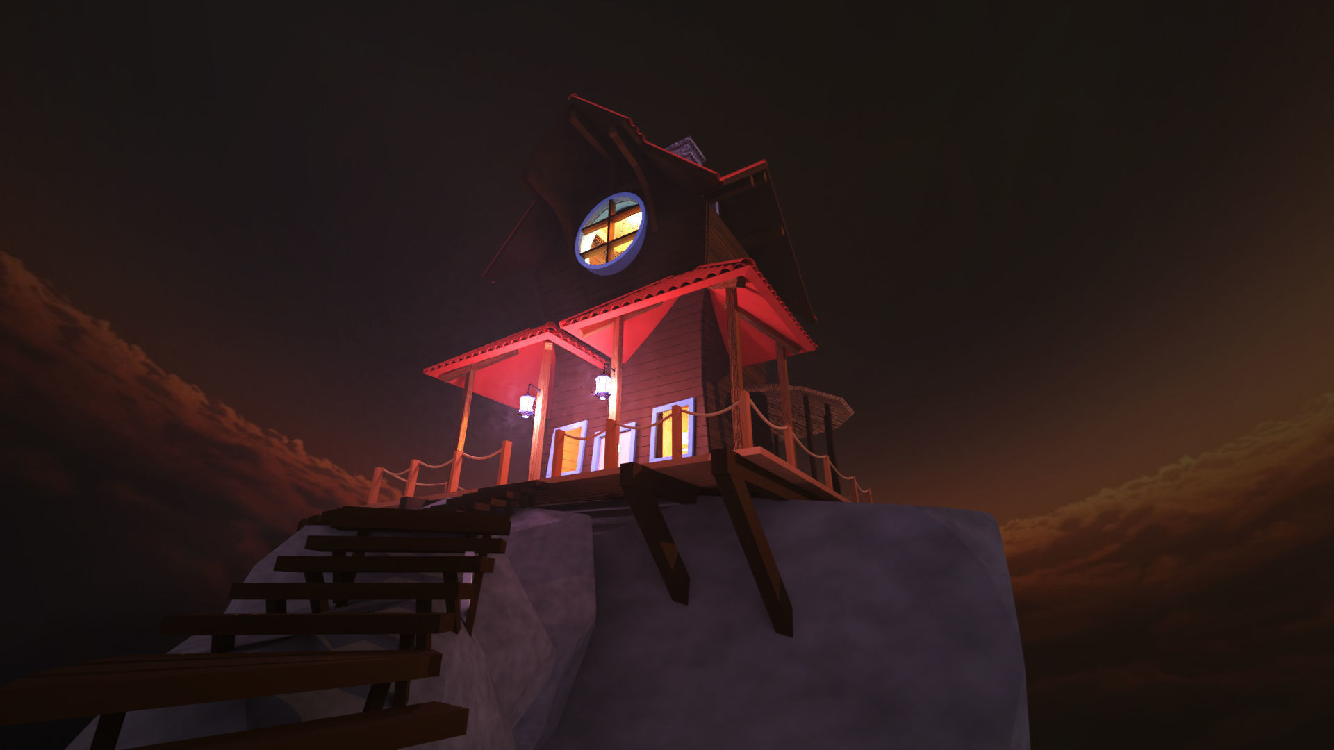 Cloud House 3D model_3