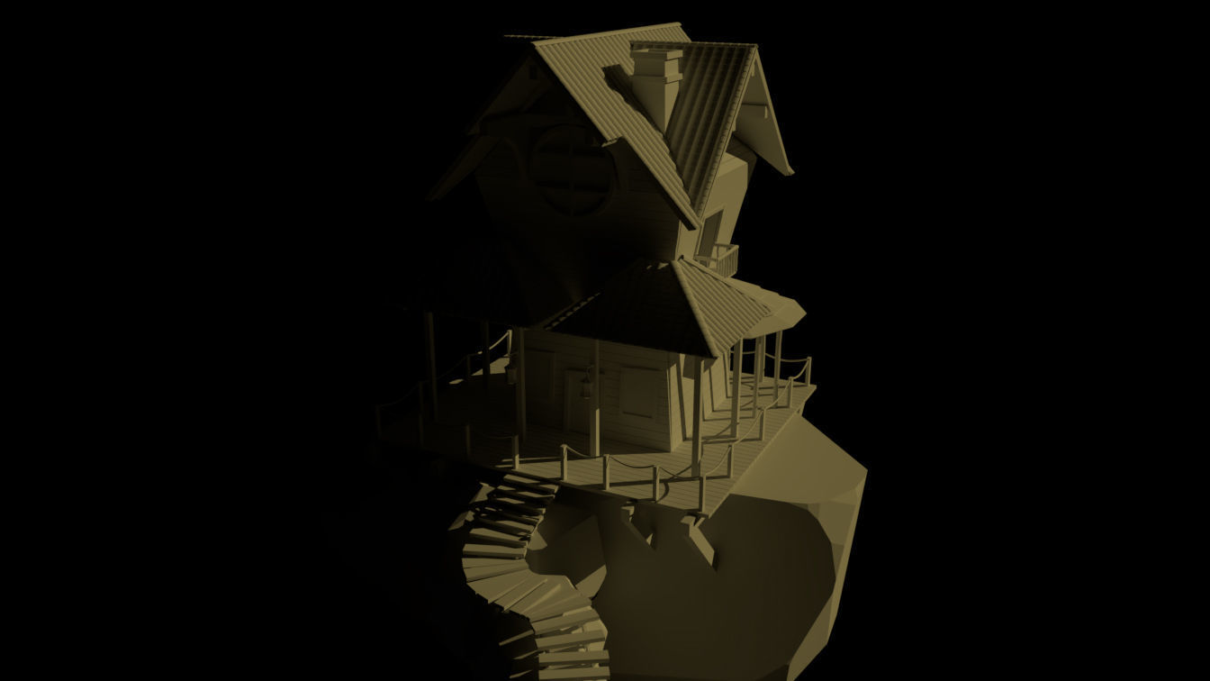 Cloud House 3D model_4