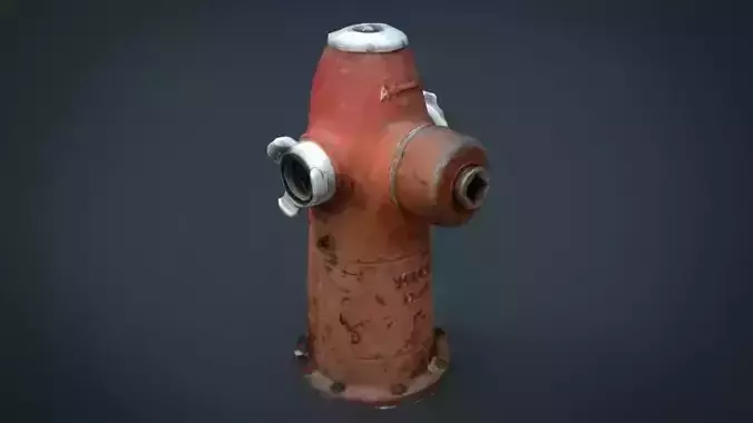 FIRE HYDRANT 2 Low-poly 3D model