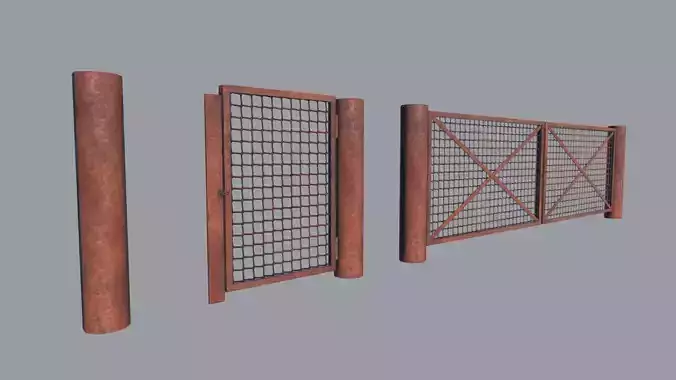 Modular Rusty Fence  