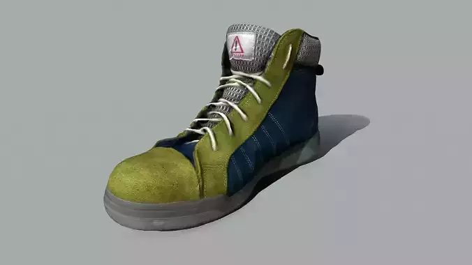 Boot 3D model low poly sneaker