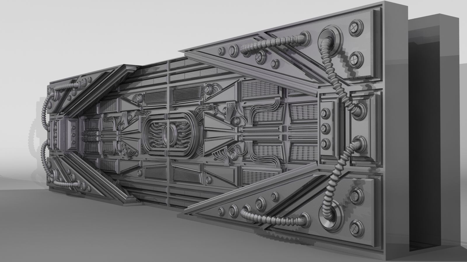 METAL DOOR SCI-FI 3D model_1