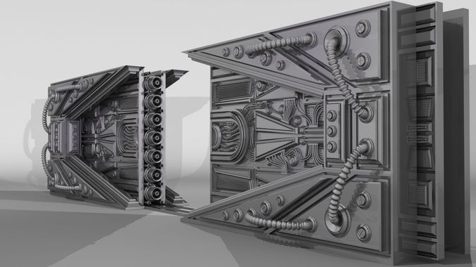 METAL DOOR SCI-FI 3D model