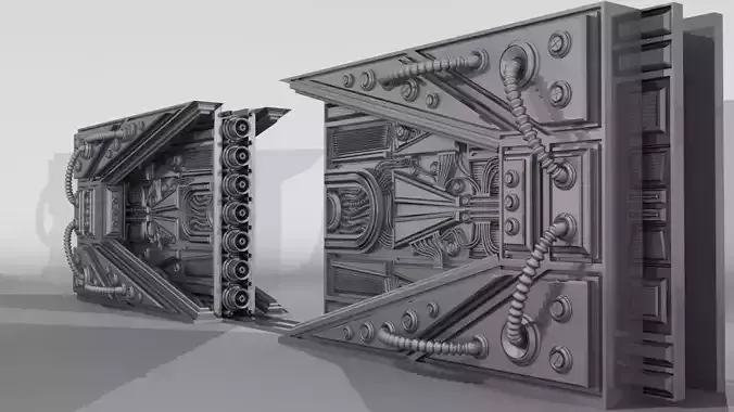METAL DOOR SCI-FI 3D model