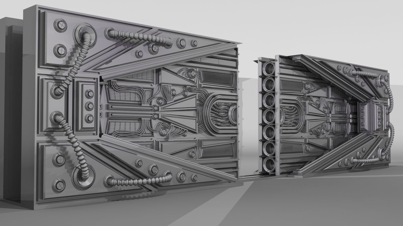 METAL DOOR SCI-FI 3D model_8